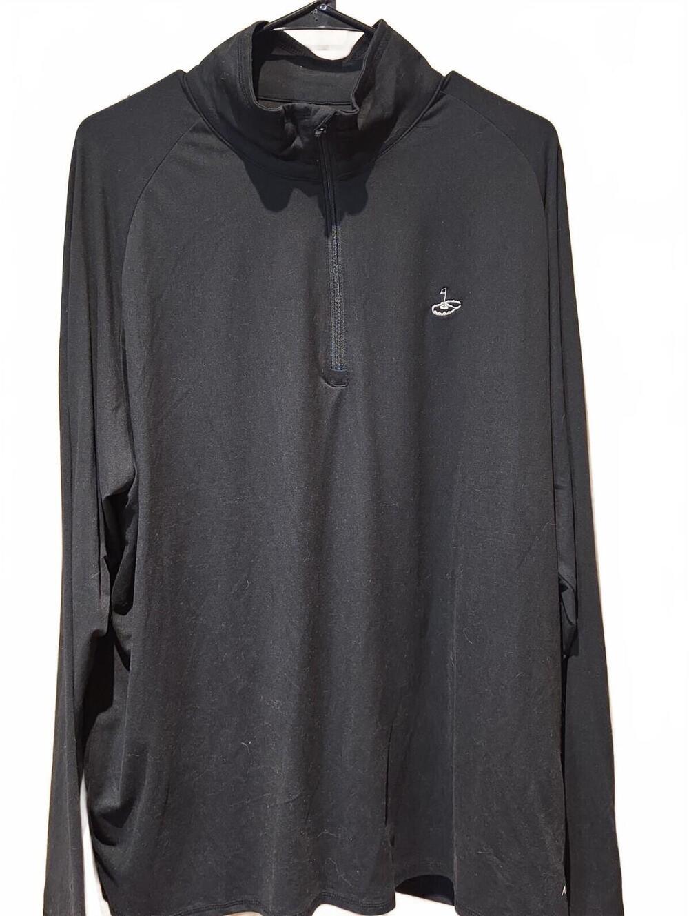 Anderson Ord Ponce Quarter Zip Activewear Golf Pullover Black Size XXL